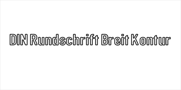 DIN Rundschrift Breit Kontur Logo