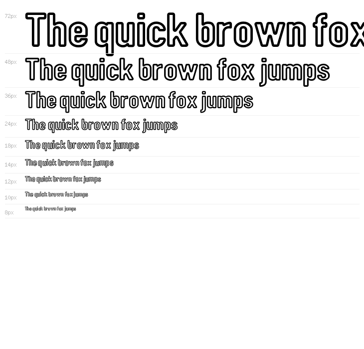 DIN Rundschrift Breit Kontur Waterfall