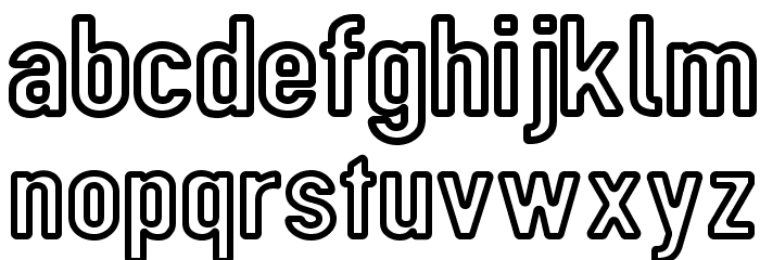 DIN Rundschrift Breit Kontur フォント 小文字