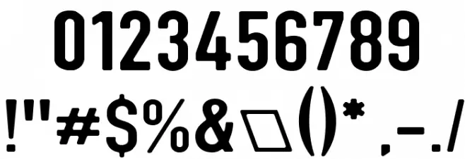 DIN Rundschrift Breit Font OTHER CHARS