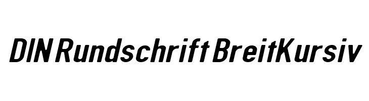 DIN Rundschrift BreitKursiv Font