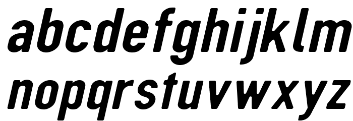 DIN Rundschrift BreitKursiv Font LOWERCASE