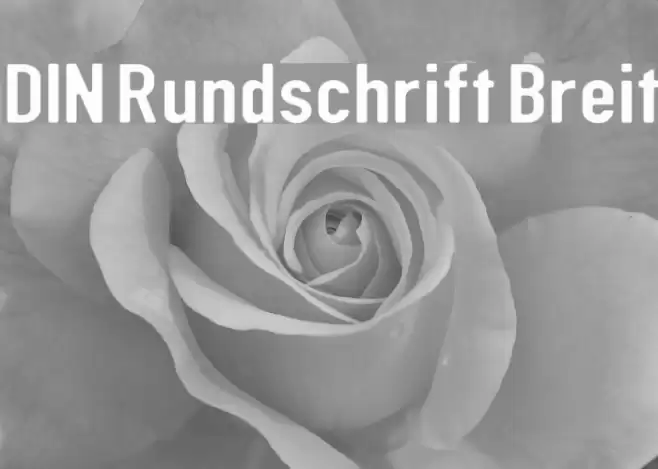 DIN Rundschrift Breit Font examples