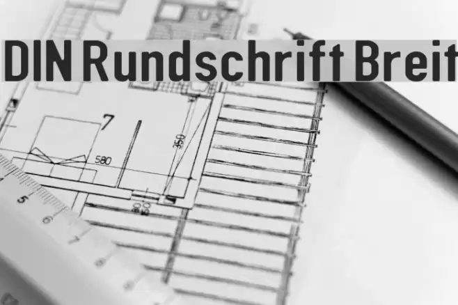 DIN Rundschrift Breit Font examples