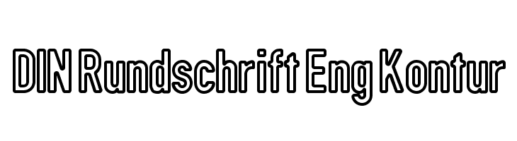 DIN Rundschrift Eng Kontur Font