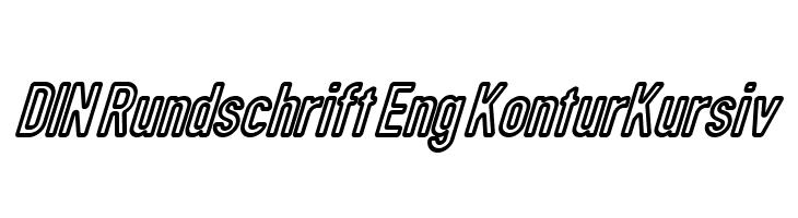 DIN Rundschrift Eng KonturKursiv  لخطوط تنزيل