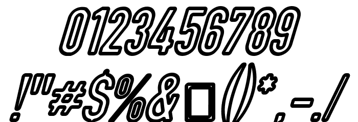 DIN Rundschrift Eng KonturKursiv Font OTHER CHARS