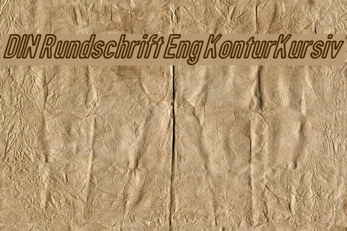 DIN Rundschrift Eng KonturKursiv Font examples