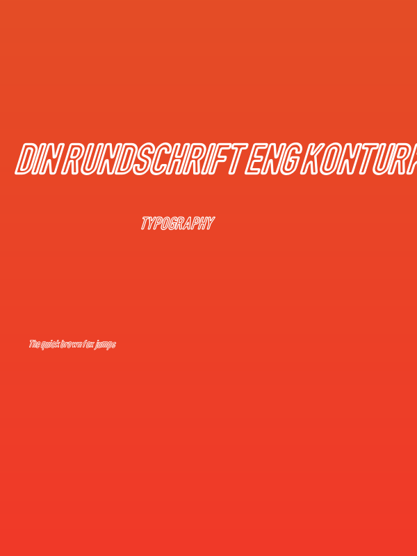 DIN Rundschrift Eng KonturKursiv Poster