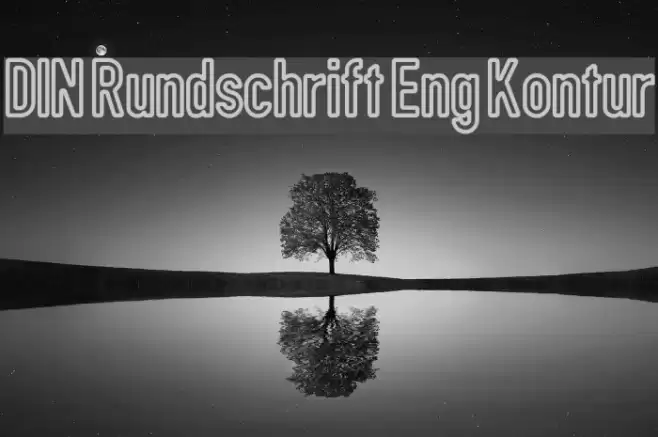 DIN Rundschrift Eng Kontur Font examples