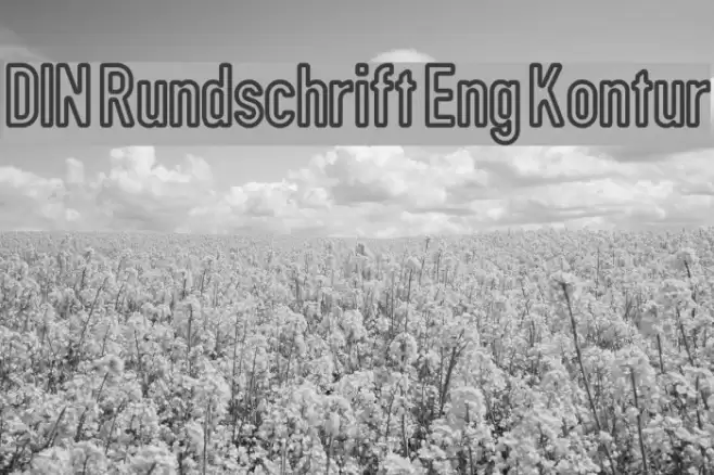 DIN Rundschrift Eng Kontur Font examples