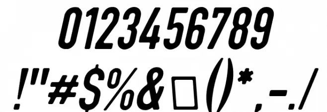 DIN Rundschrift EngKursiv Font OTHER CHARS