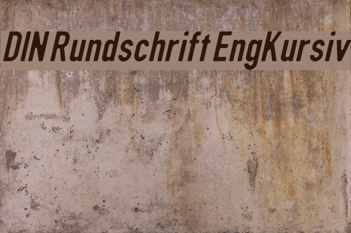 DIN Rundschrift EngKursiv Font examples