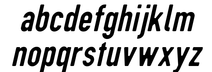 DIN Rundschrift EngKursiv Font LOWERCASE
