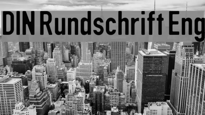 DIN Rundschrift Eng Font examples