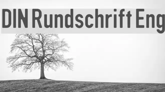 DIN Rundschrift Eng Font examples