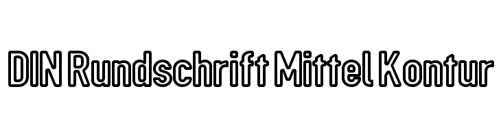 DIN Rundschrift Mittel Kontur Font