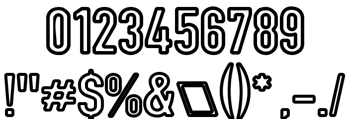DIN Rundschrift Mittel Kontur Font OTHER CHARS