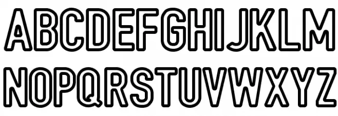 DIN Rundschrift Mittel Kontur Schriftart Groß