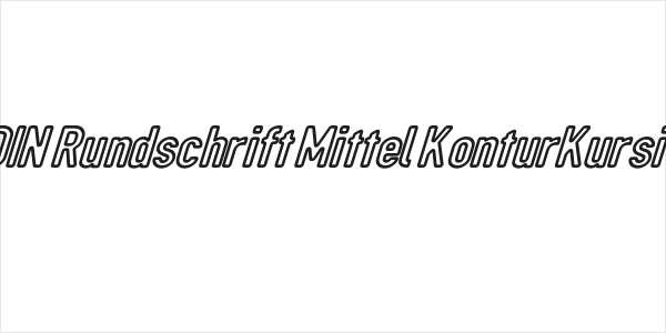 DIN Rundschrift Mittel KonturKursiv Logo
