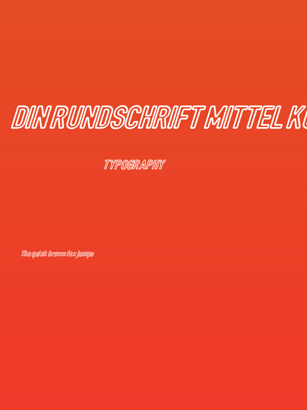 DIN Rundschrift Mittel KonturKursiv Poster
