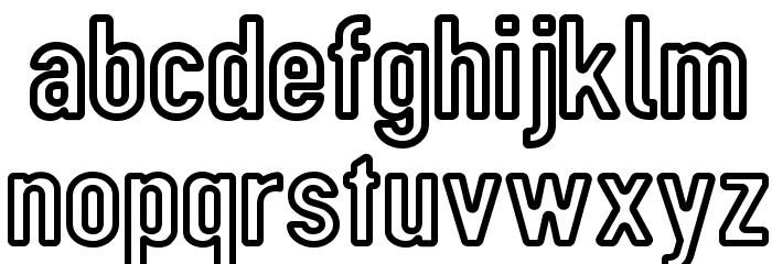 DIN Rundschrift Mittel Kontur Font LOWERCASE