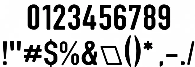 DIN Rundschrift Mittel Font OTHER CHARS