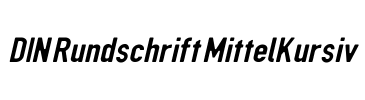 DIN Rundschrift MittelKursiv Font