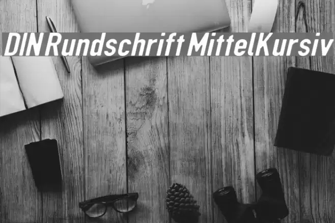 DIN Rundschrift MittelKursiv Font examples