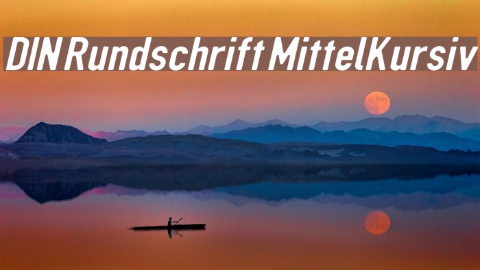 DIN Rundschrift MittelKursiv Font examples