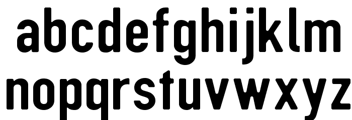 DIN Rundschrift Mittel Font LOWERCASE
