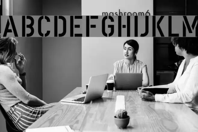 DIN Schablonierschrift Font examples