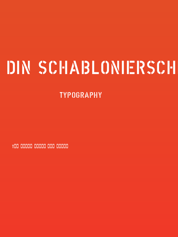 DIN Schablonierschrift Poster