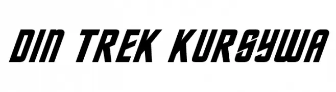 DIN Trek Kursywa  Descarca Fonturi Gratis