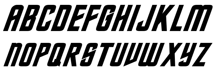 DIN Trek Kursywa Font LOWERCASE