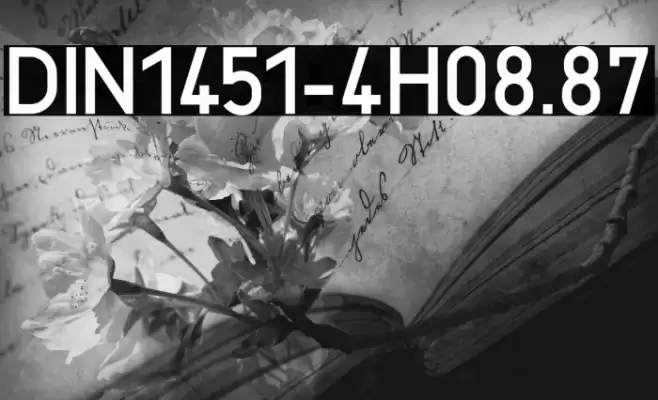 DIN1451-4H_08.87 Font examples