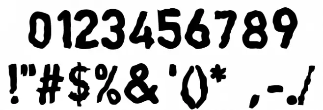 DINGarbageschrift Bold Font OTHER CHARS
