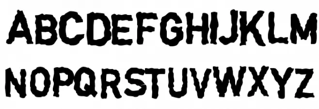 DINGarbageschrift Bold Schriftart Groß