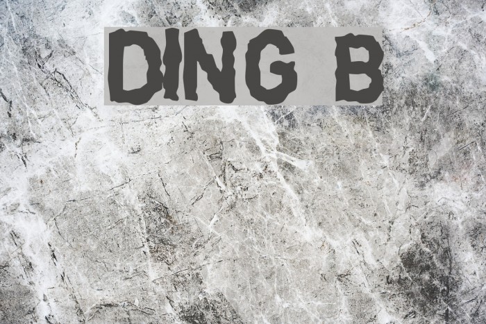 DINGarbageschrift Bold Example 1