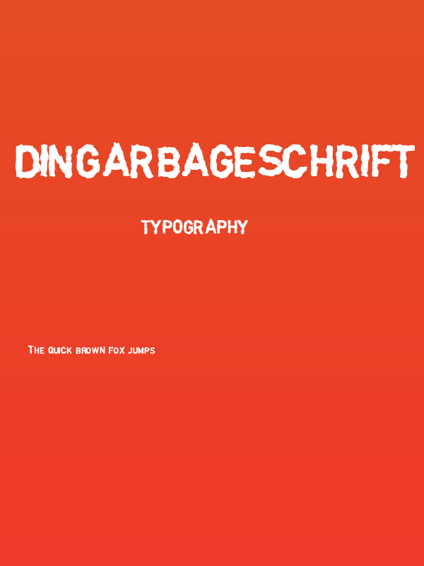 DINGarbageschrift Bold Poster