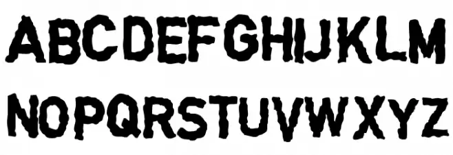 DINGarbageschrift Bold Fonte MINÚSCULAS