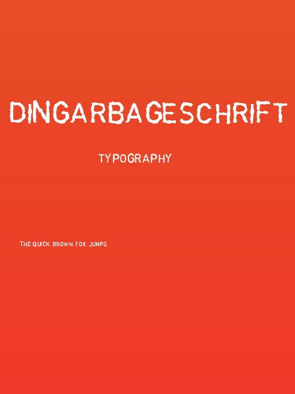 DINGarbageschrift Thin Poster