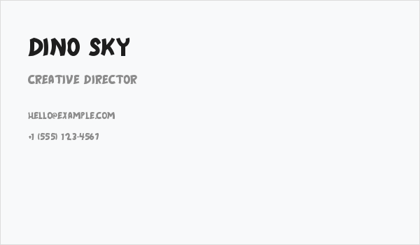 DINO SKY Business Card