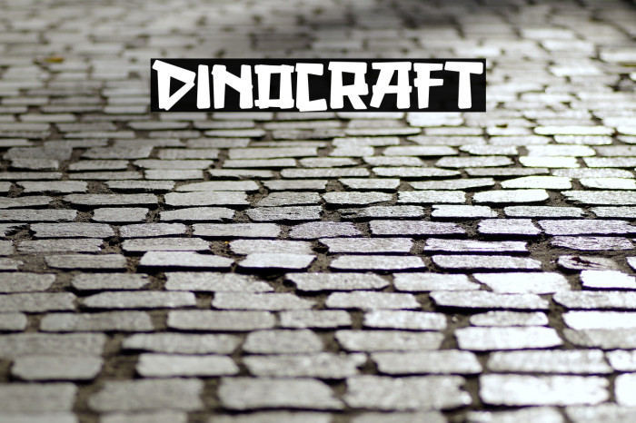DINOCRAFT Font examples