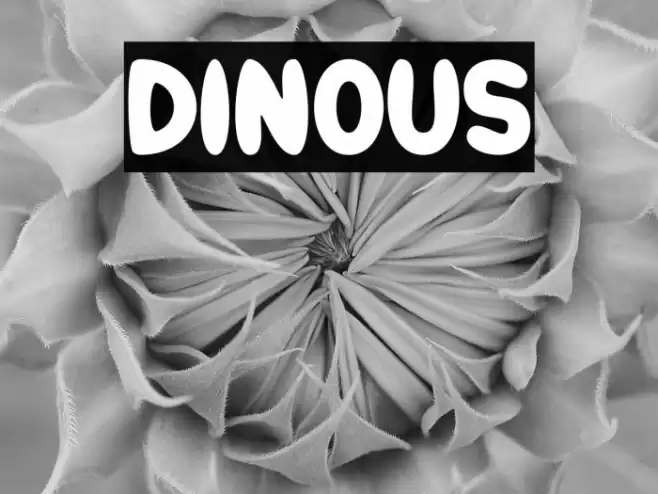 DINOUS Font examples