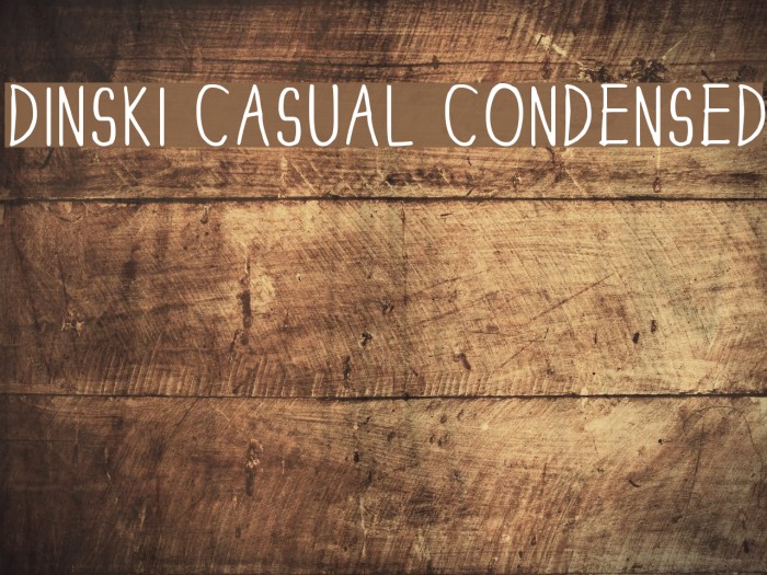 DINSKI CASUAL CONDENSED Font examples