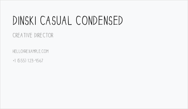 DINSKI CASUAL CONDENSED Business Card