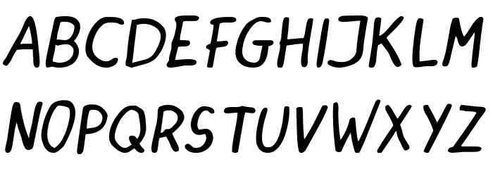DINSKI CASUAL HANDWRITING Italic Schriftart Groß