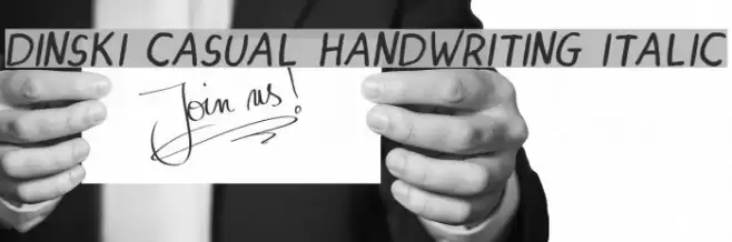 DINSKI CASUAL HANDWRITING Italic Font examples