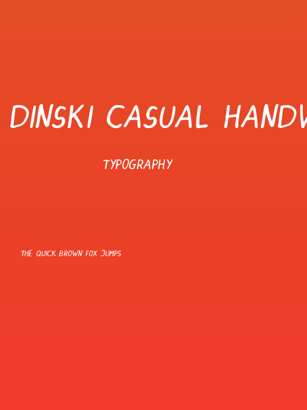 DINSKI CASUAL HANDWRITING Italic Poster